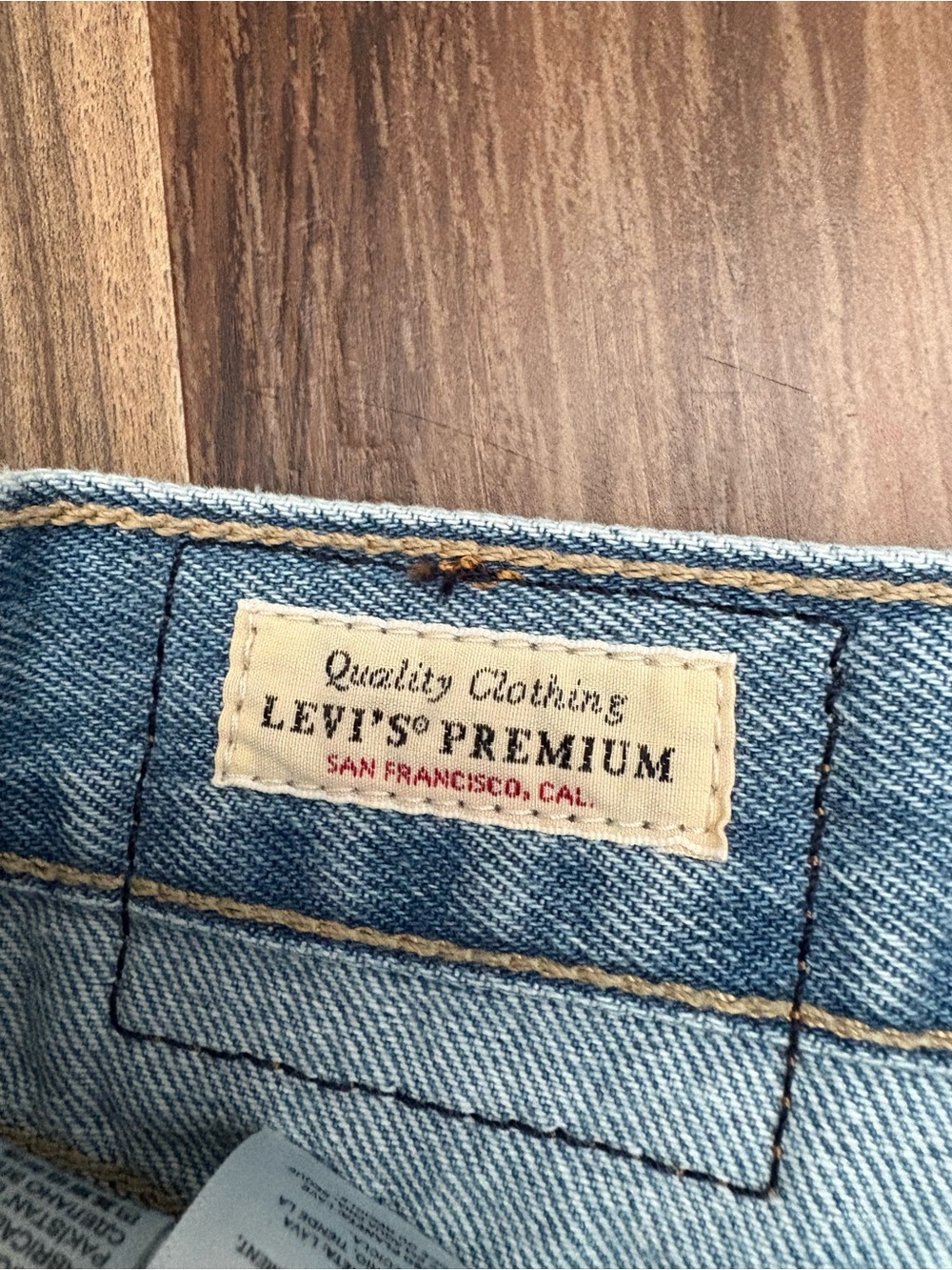 Levi's Light Blue High Baggy Denim Shorts - Picture 3 of 4